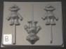 155sp Ernesto Chocolate Candy Lollipop Mold FACTORY SECOND